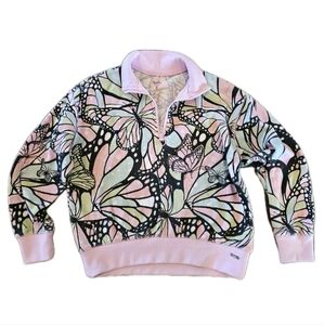 Butterfly Print Pullover Sweater